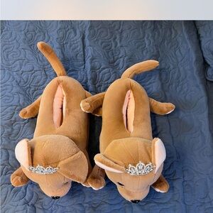 Dolls Kill tiara dog Slippers NWOT 7-7.5